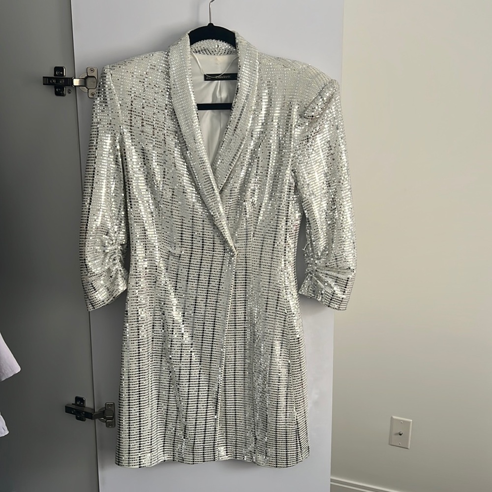 Zara sequin Blazer Dress